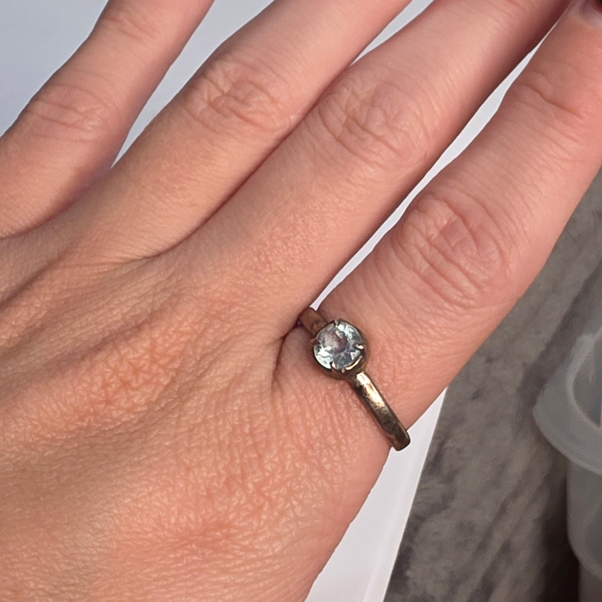 Silver and CZ Ring Size 7.5