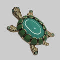 Enamel and Rhinestone Tortoise Brooch