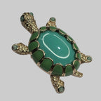 Enamel and Rhinestone Tortoise Brooch