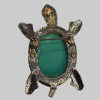 Enamel and Rhinestone Tortoise Brooch