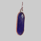 Rectangular Blue Drop Earrings