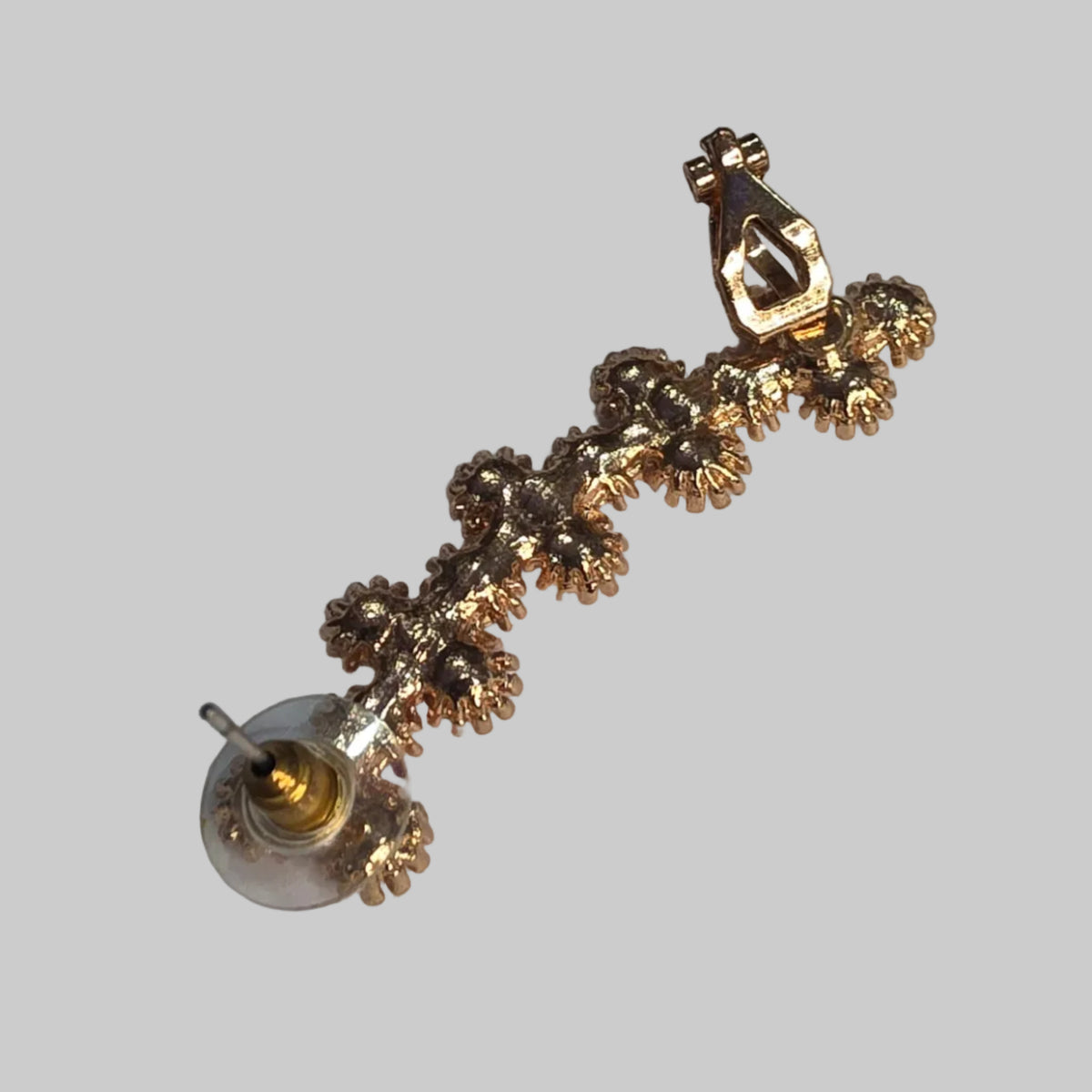 Gold Toned and Rhinestone Ear Cuff