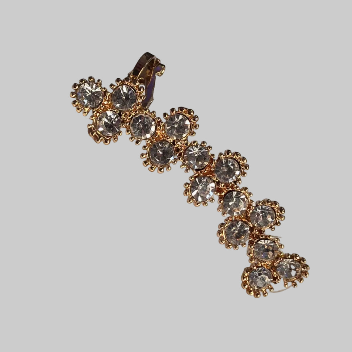 Gold Toned and Rhinestone Ear Cuff