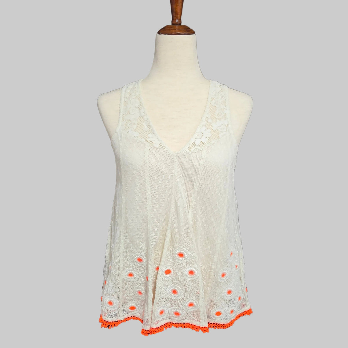 Vanessa & Virginia | White Lace Aline Top
