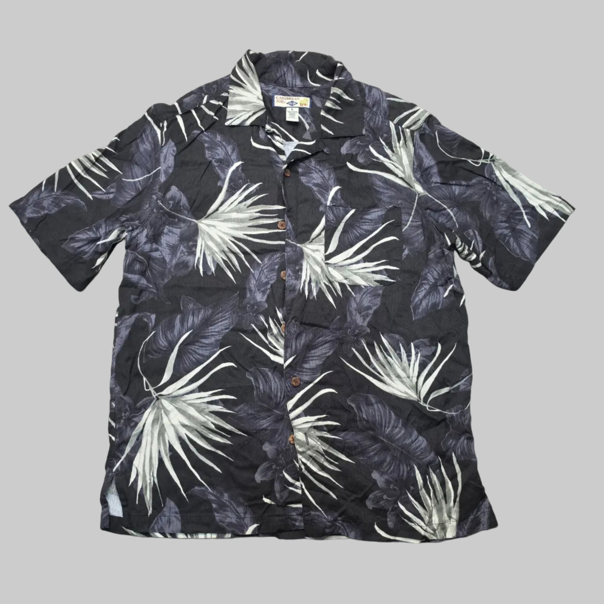 Caribbean Joe | Black and Gray Hawaiian Shirt