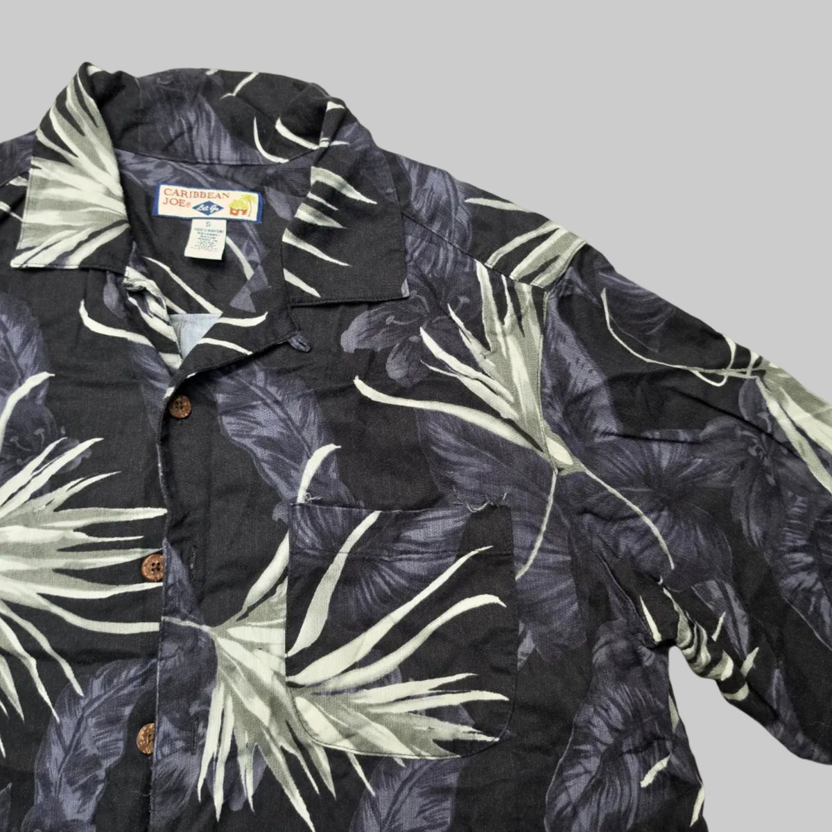 Caribbean Joe | Black and Gray Hawaiian Shirt