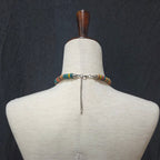 Multicolored Wooden Bead Statement Necklace