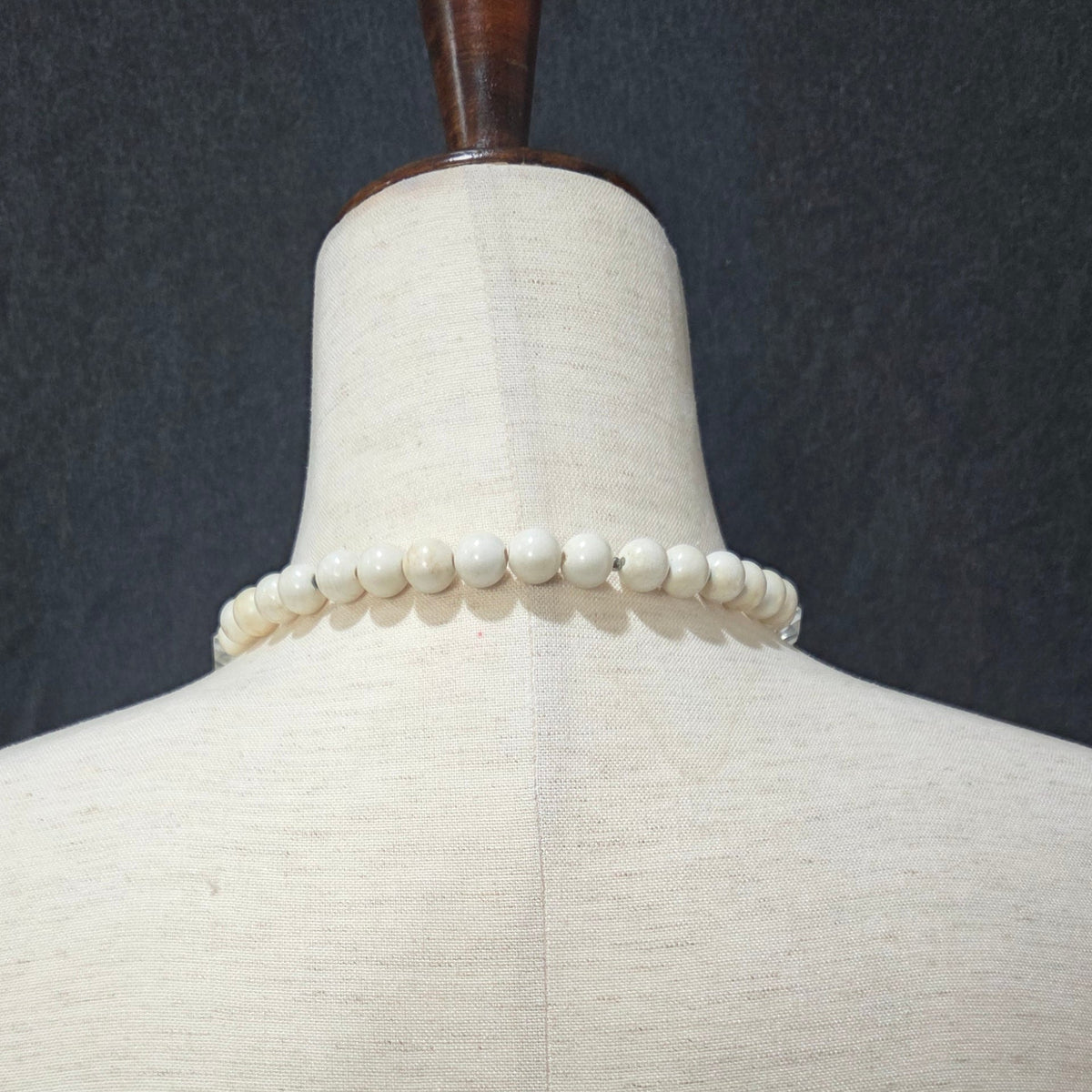 Vintage White Beaded Necklace