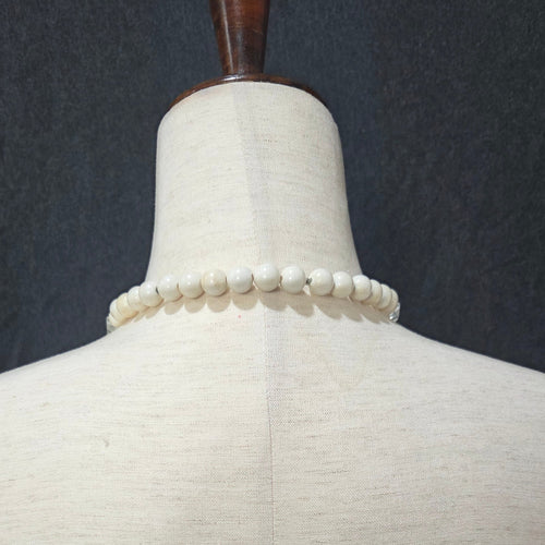 Vintage White Beaded Necklace