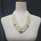 Chico's | 3 Strand Faux Pearl Necklace