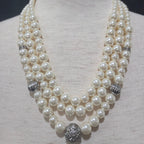 Chico's | 3 Strand Faux Pearl Necklace