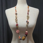 Boho Style Mixed Bead Statement Necklace