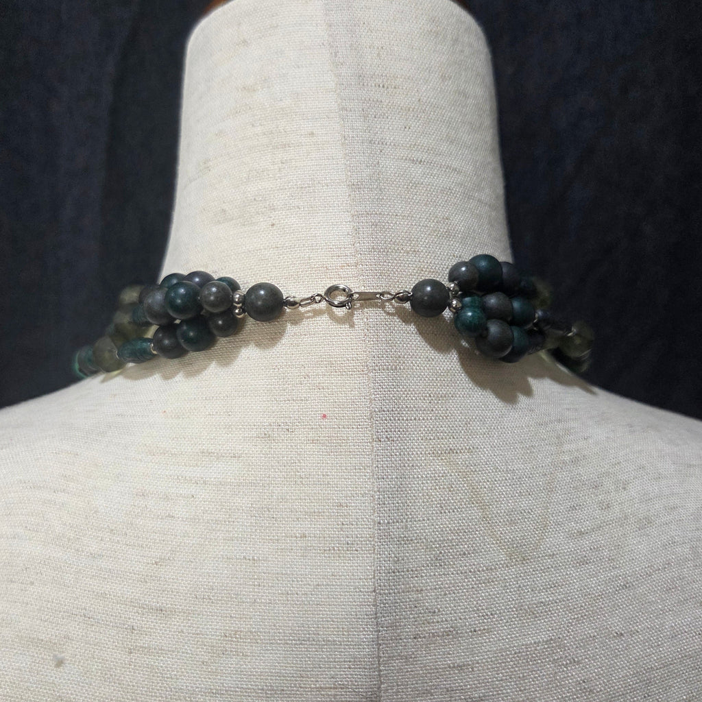 Faux Turquoise Multistrand Necklace