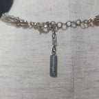 apostrophe | multistrand silver toned necklace