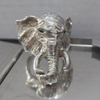 Vintage Elephant Head Ring Size 9