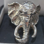 Vintage Elephant Head Ring Size 9