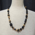 Black and Gold Beaded Necklace