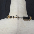 Black and Gold Beaded Necklace