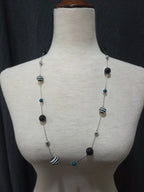 Long Beaded Station Necklace