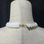 White Disc Necklace