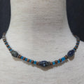 Boho Blue and Brown Necklace
