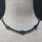 Boho Blue and Brown Necklace