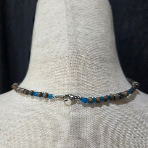 Boho Blue and Brown Necklace