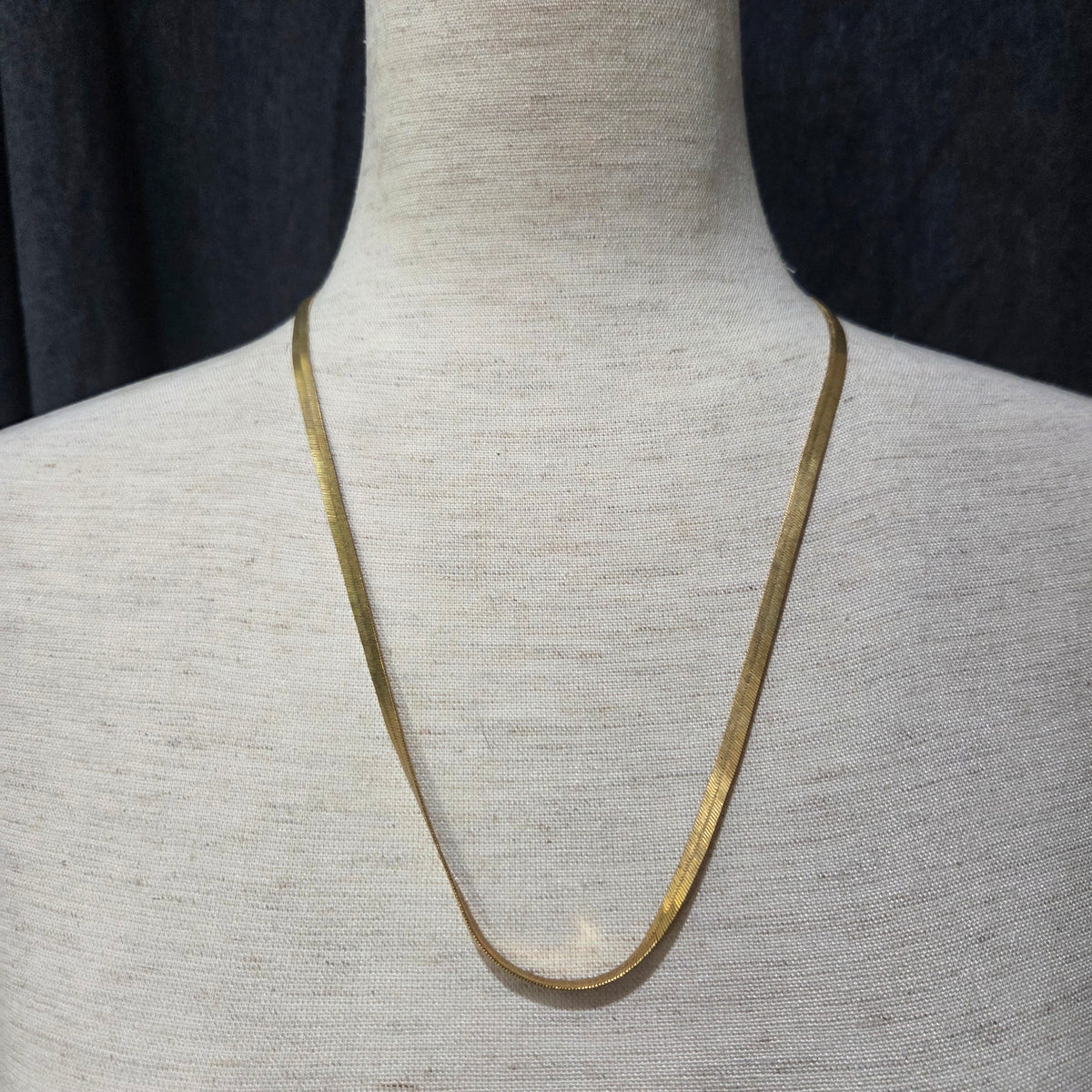 Monet Herringbone Chain Gold Toned Necklace