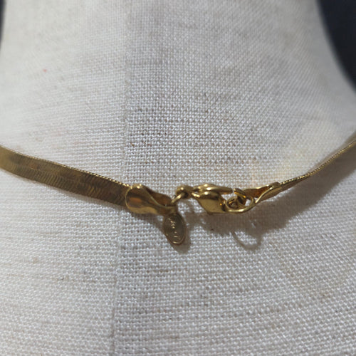 Monet Herringbone Chain Gold Toned Necklace
