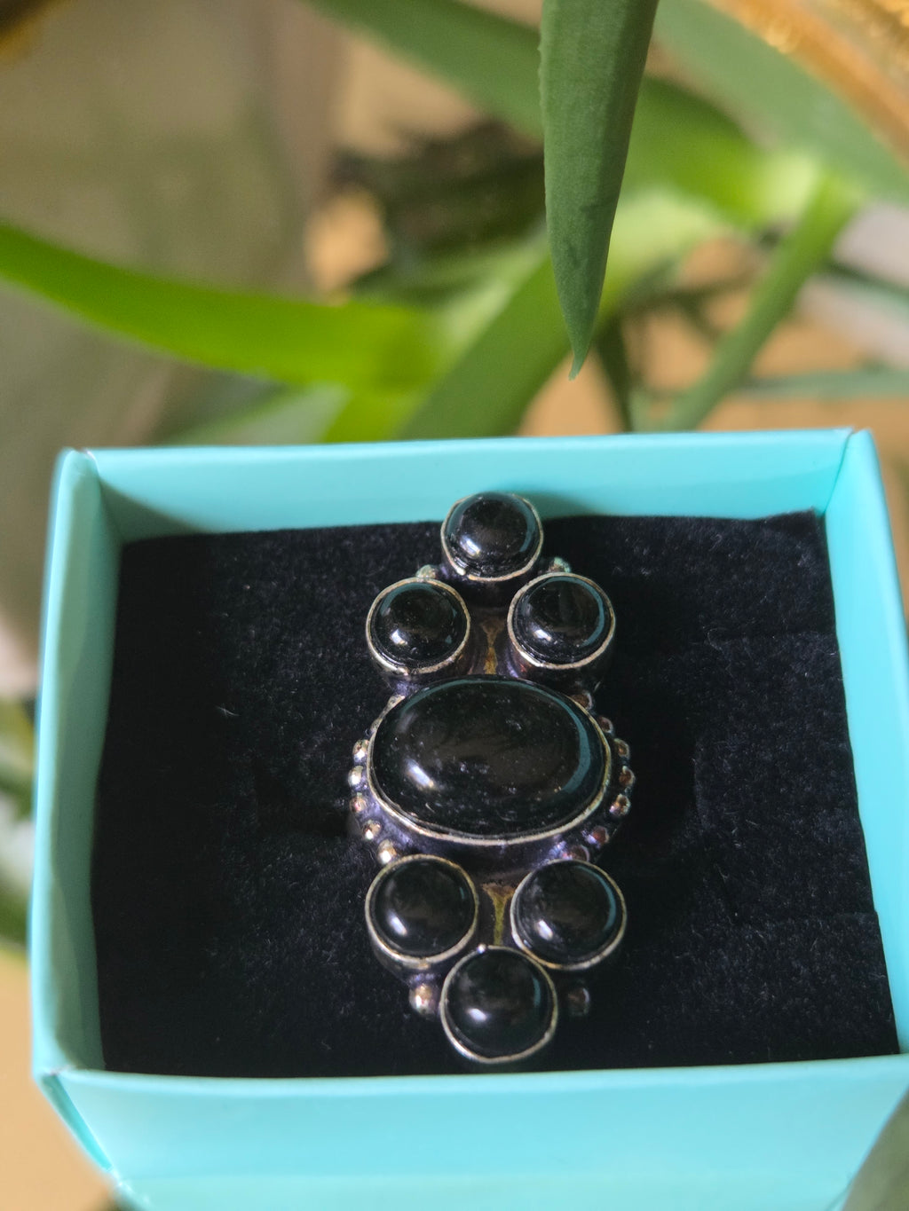 Sterling Silver Cluster Ring Sz 6.75