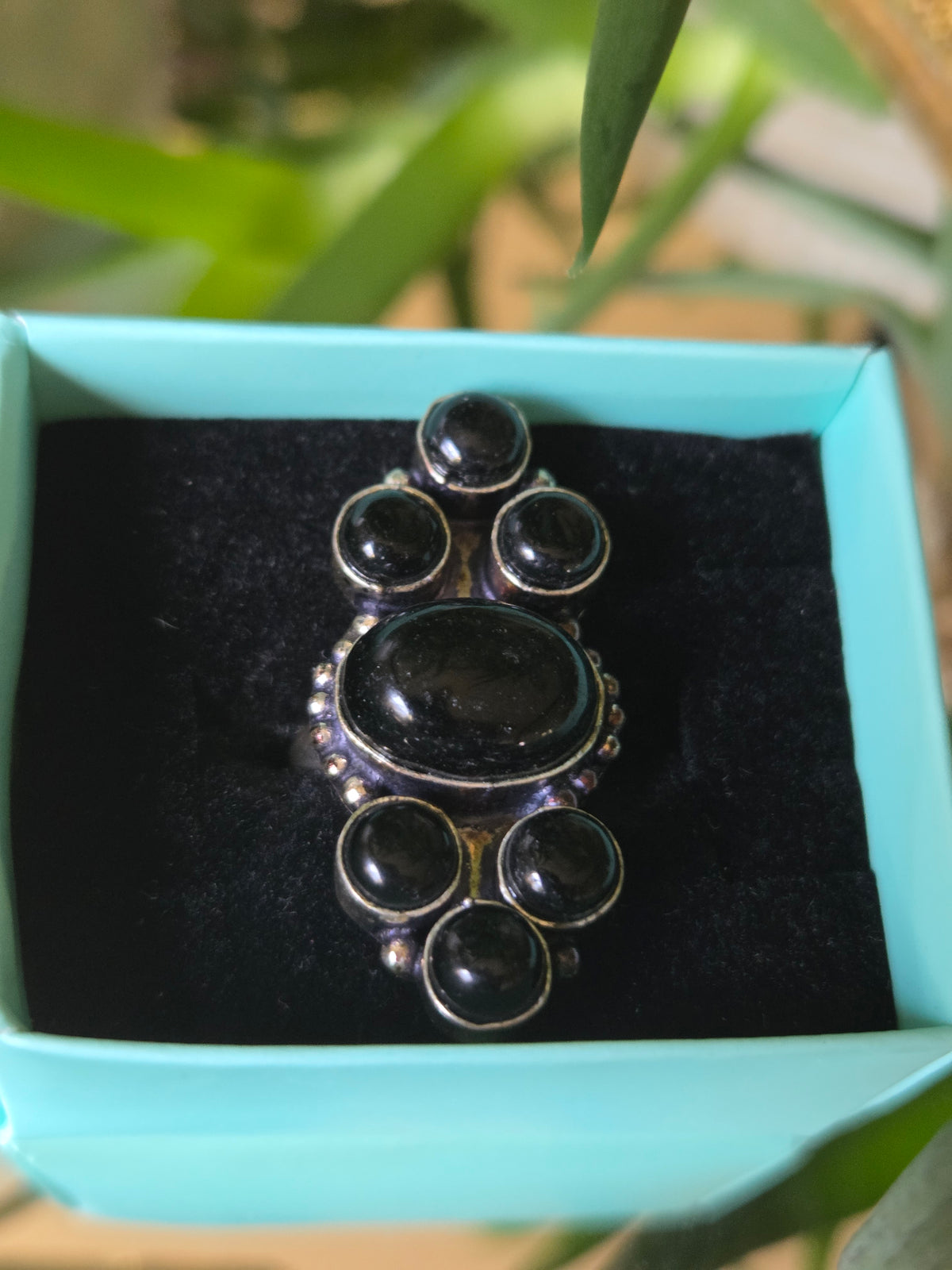 Sterling Silver Cluster Ring Sz 6.75