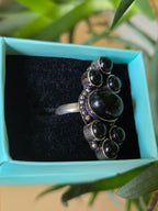 Sterling Silver Cluster Ring Sz 6.75