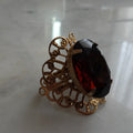 Adjustable Dark Amber Ring