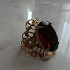 Adjustable Dark Amber Ring