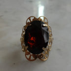 Adjustable Dark Amber Ring