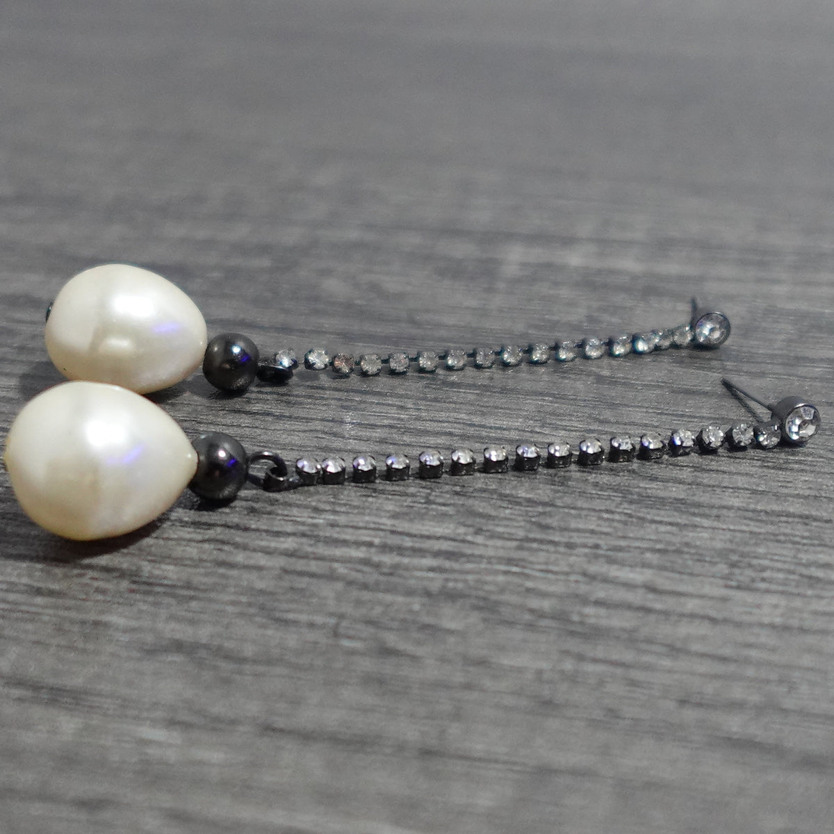 Faux Pearl Long Drop Earrings