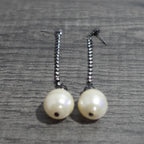 Faux Pearl Long Drop Earrings