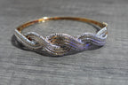 Gold Toned Braided Bangle Bracelet