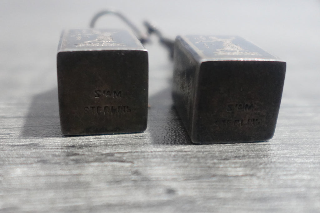 Siam Nielloware Sterling Silver Earrings