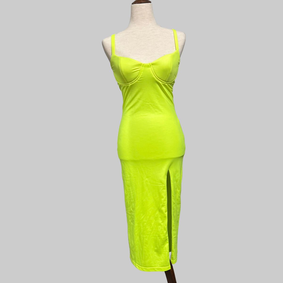 Shop 17 Neon Yellow Bodycon Dress