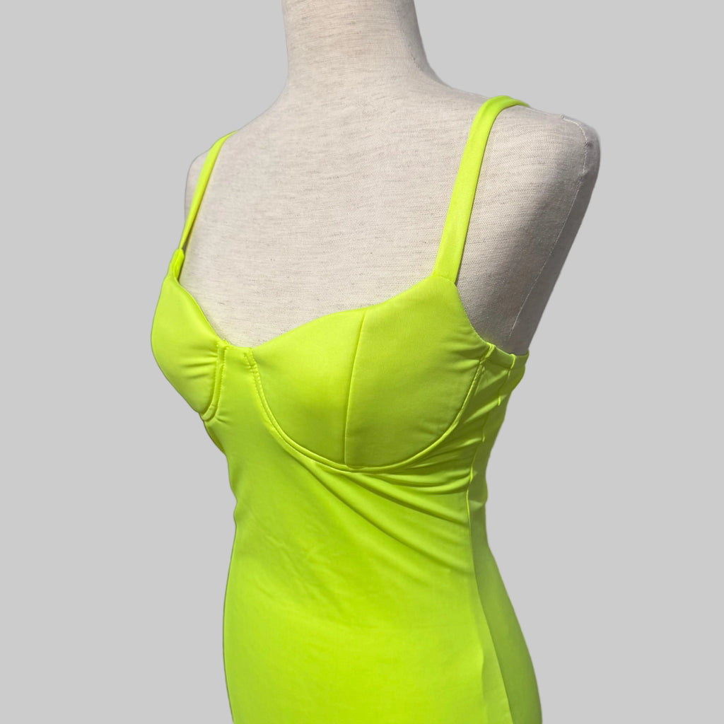 Shop 17 Neon Yellow Bodycon Dress