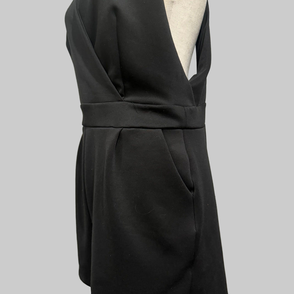 Bongo Black Crossed Back Romper