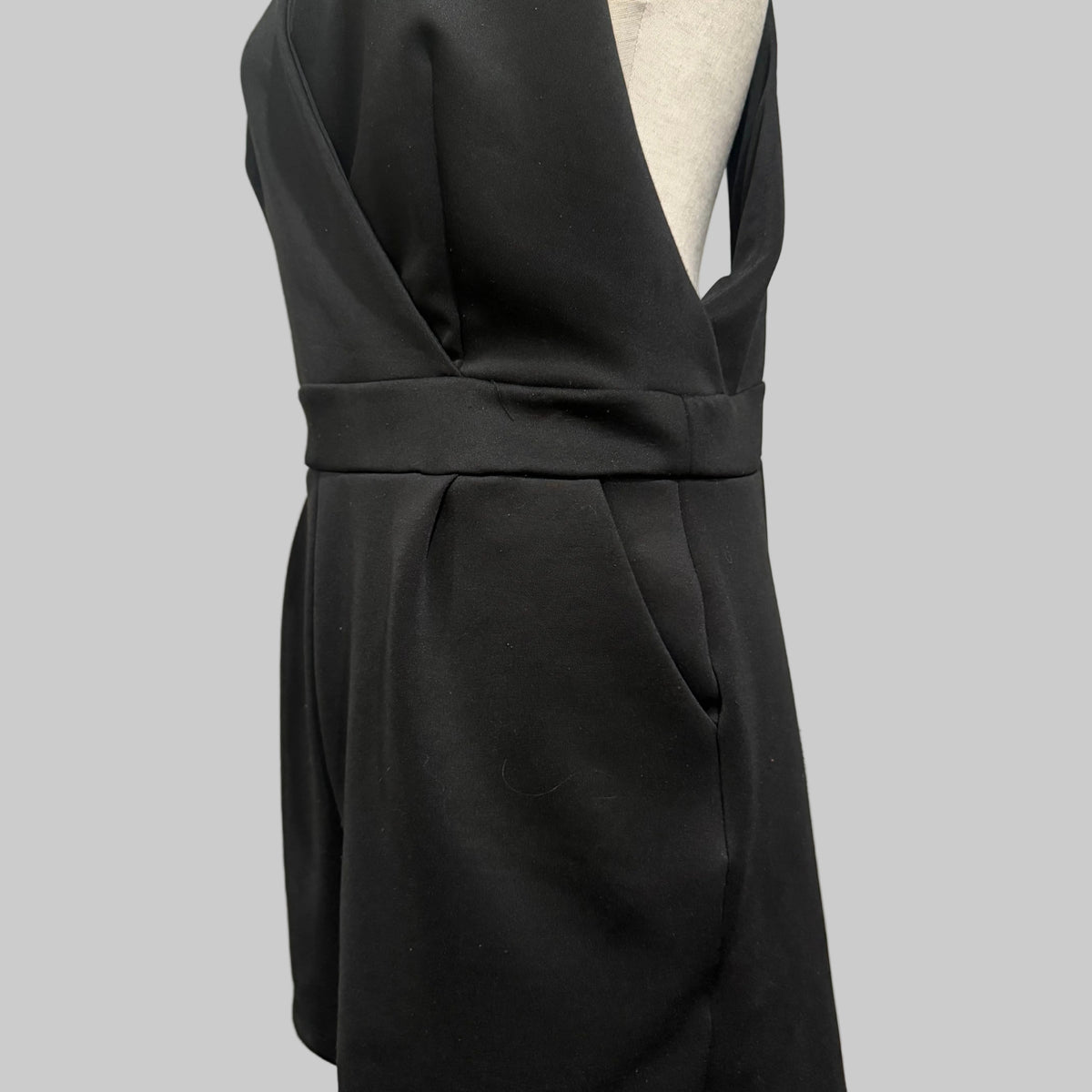 Bongo Black Crossed Back Romper