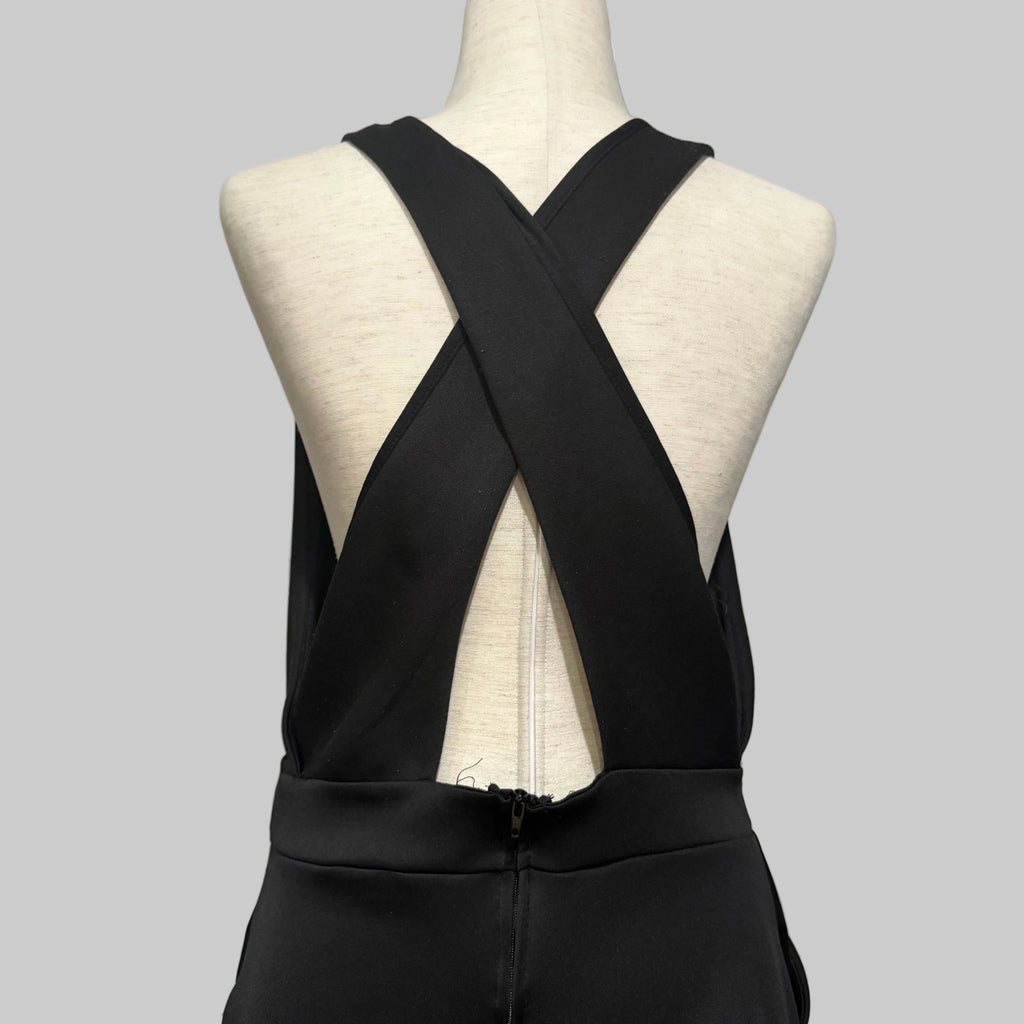 Bongo Black Crossed Back Romper
