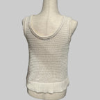 Madewell Textured Stitch Sweater Tank Off White Cream Knit Top