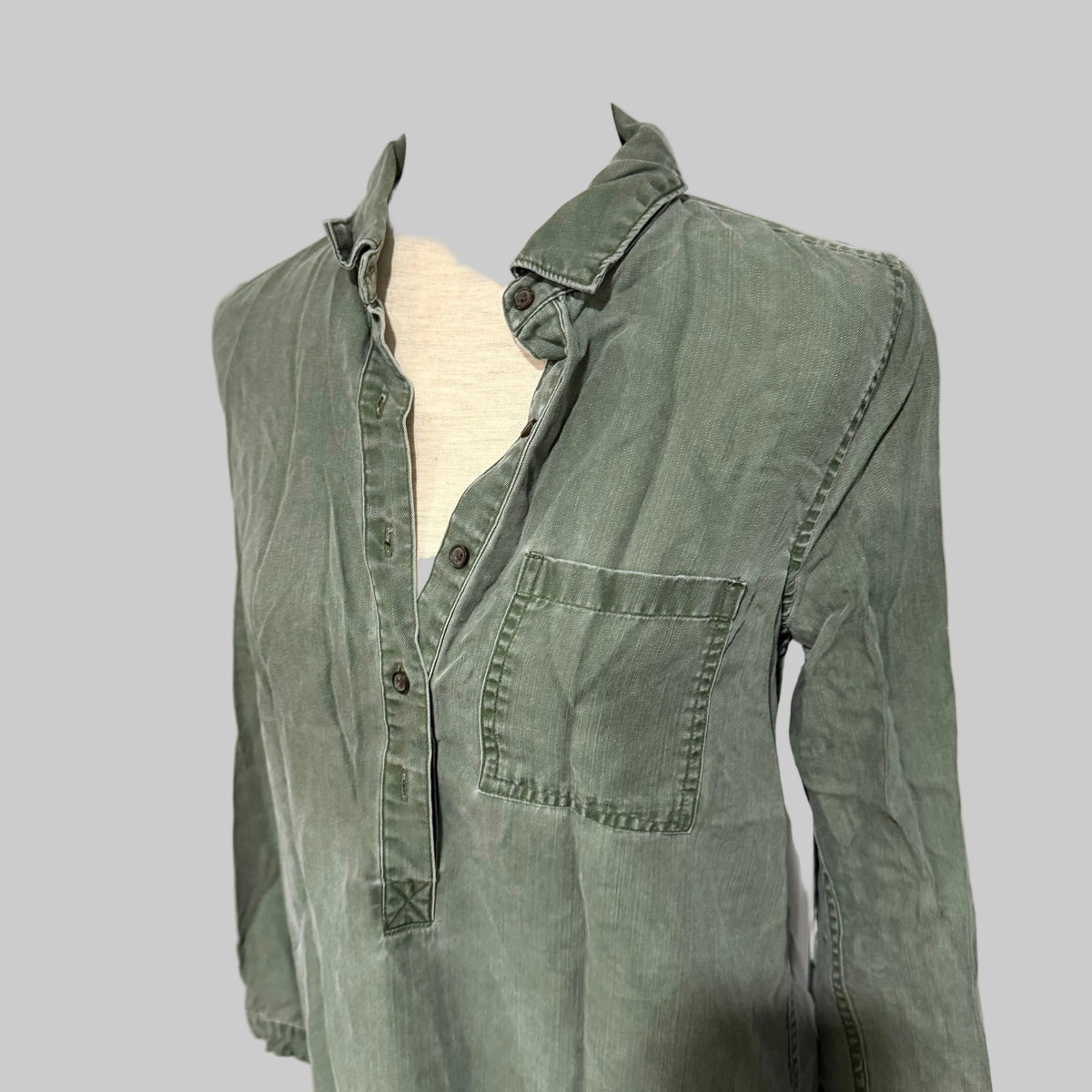 Old Navy | Green Long Sleeve Shirt Dress