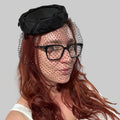 Vintage 1950s Black Fascinator With Veil