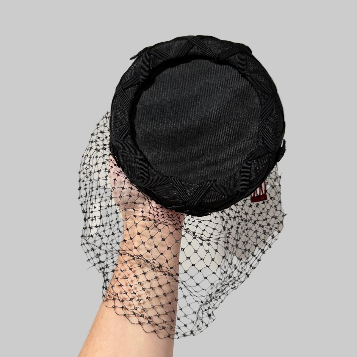 Vintage 1950s Black Fascinator With Veil