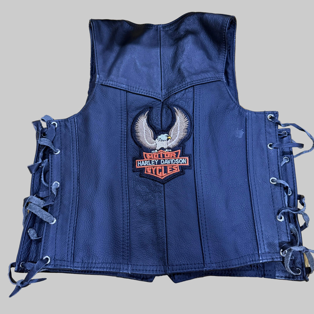 Harley Davidson Kids Leather Motorcycle Vest