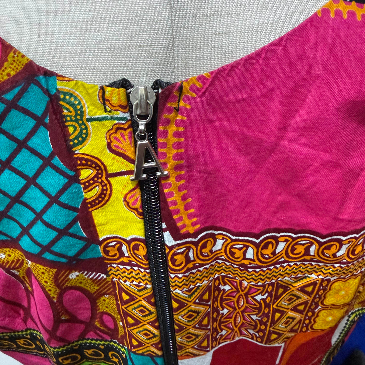 Handmade Multicolored 50s Style Fit and Flare Dress